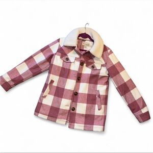 Koolaburra by Ugg Pink Plaid Button Up Jacket
